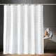 Simple Geometric Lines Printed Shower Curtain - Black & White
